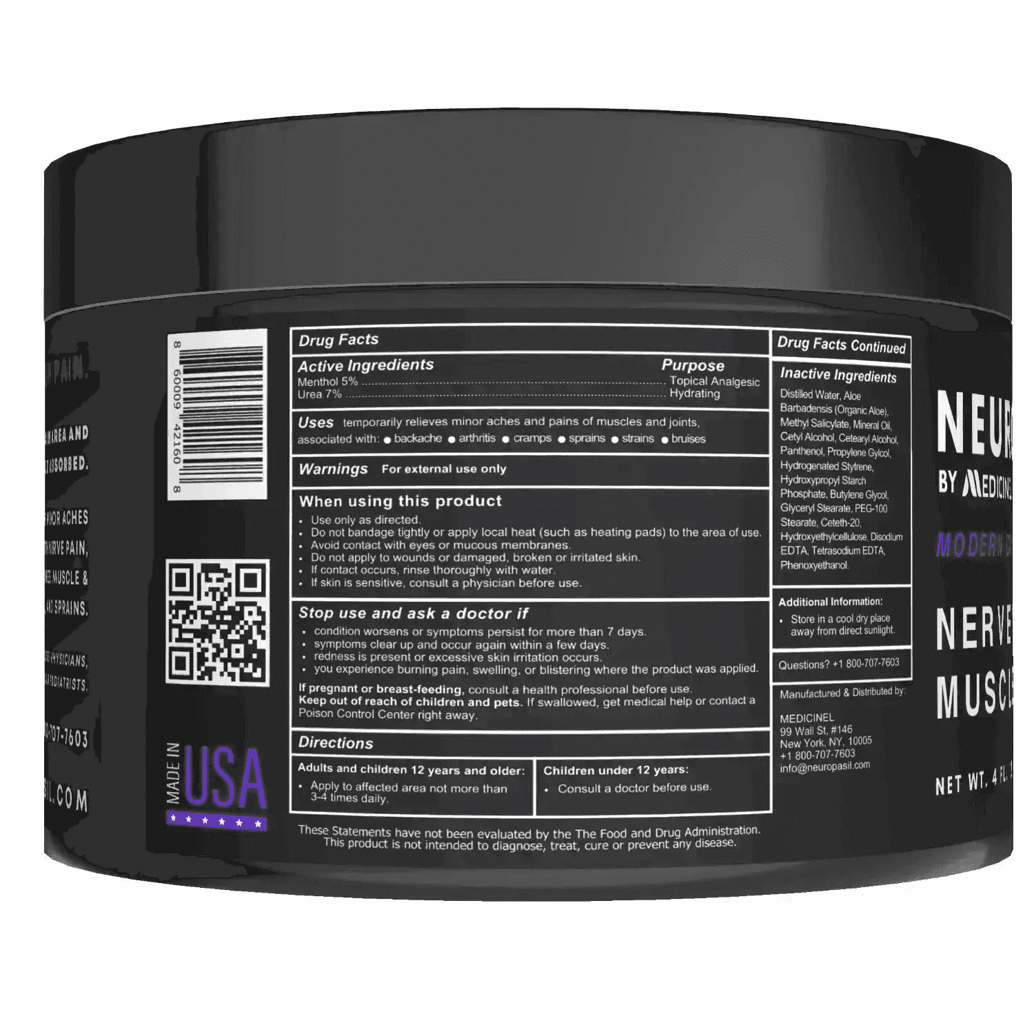 Neuropasil Nerve Pain Relief & Muscle Cream 4 Oz