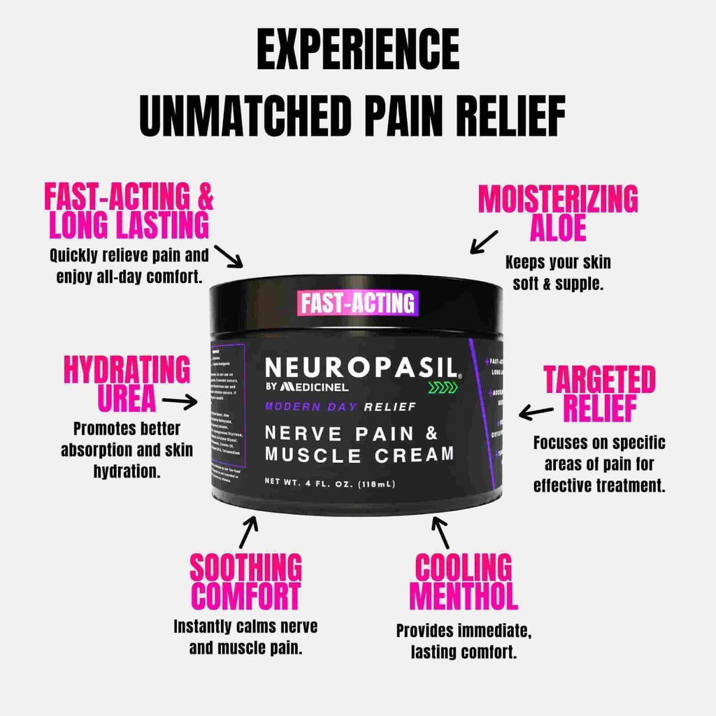 Neuropasil Nerve Pain Relief & Muscle Cream 4 Oz