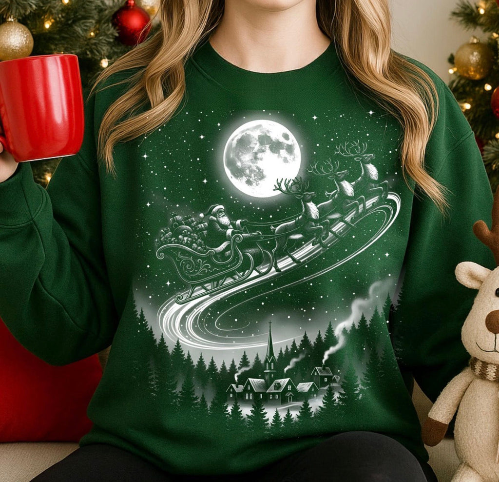 Santa Sleigh Christmas Santa Comfort Colors T-Shirt