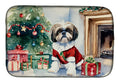 Shih Tzu Cozy Christmas Dish Drying Mat