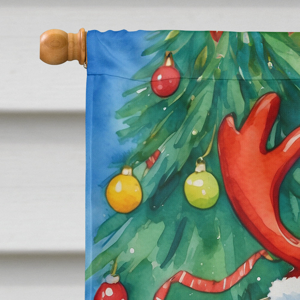 Shih Tzu Christmas Reindeer House Flag