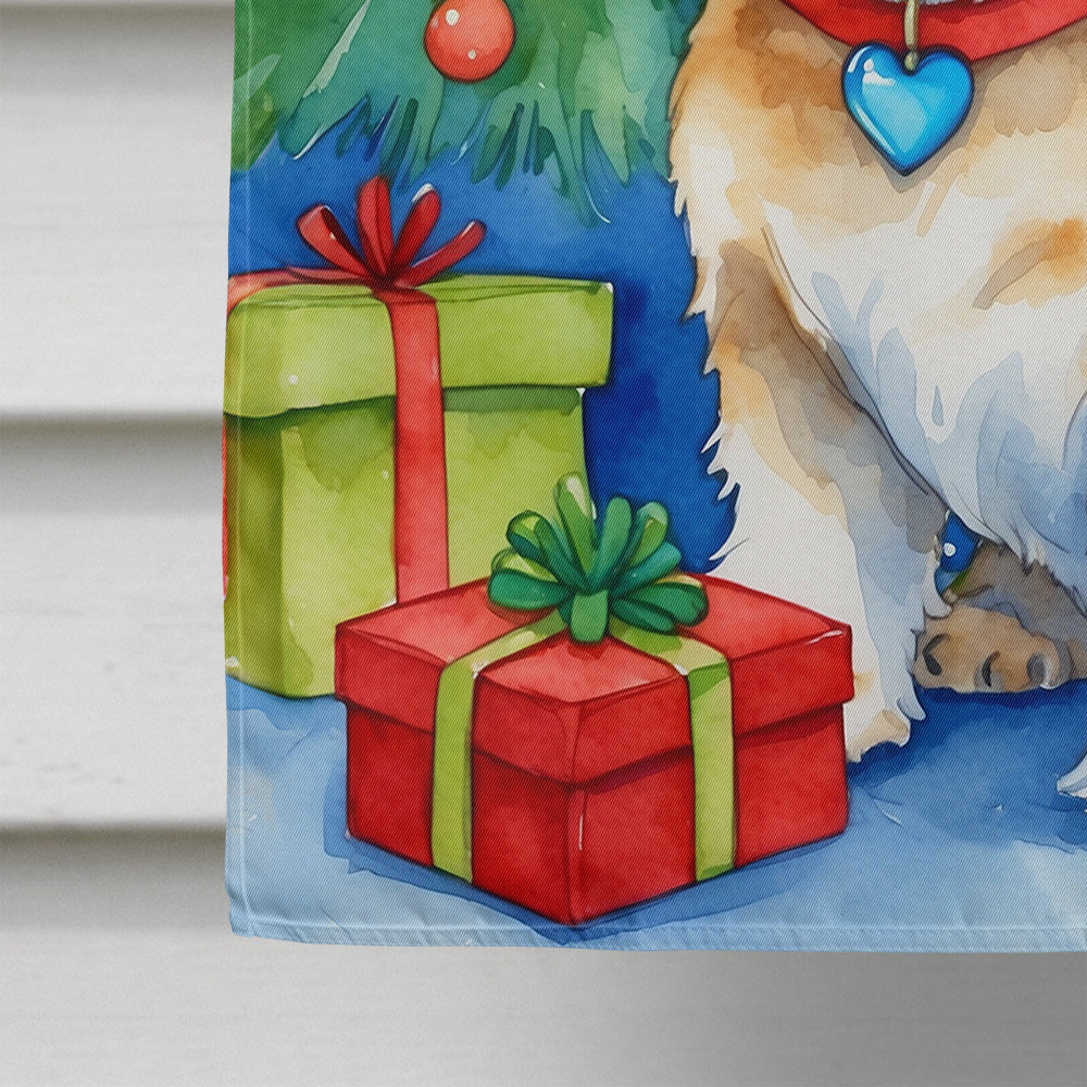 Shih Tzu Christmas Reindeer House Flag