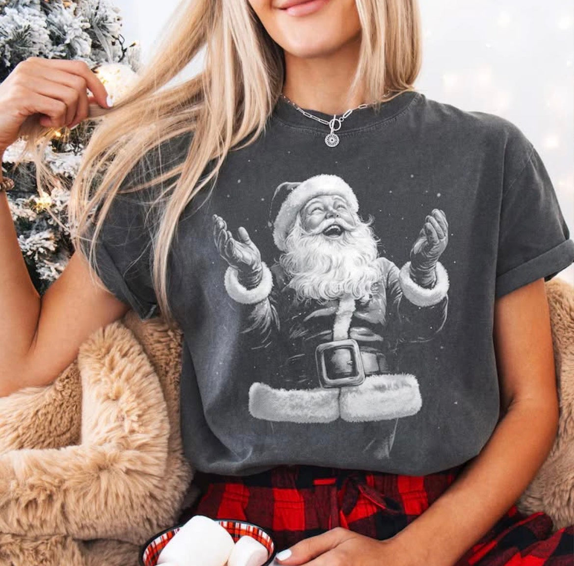 Vintage Christmas Santa Comfort Colors T-Shirt