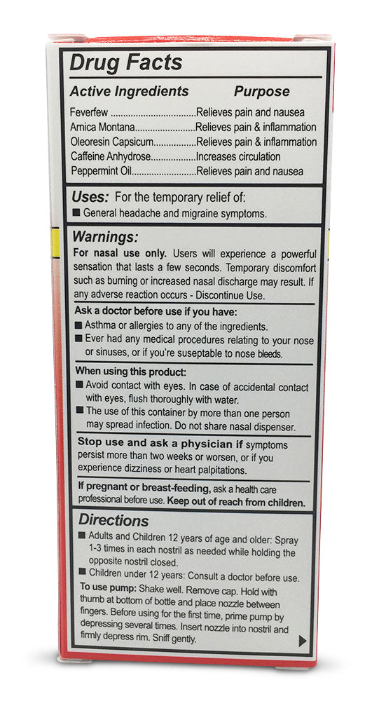 Sinus Plumber Headache Nasal Spray for Migraines and General Headaches