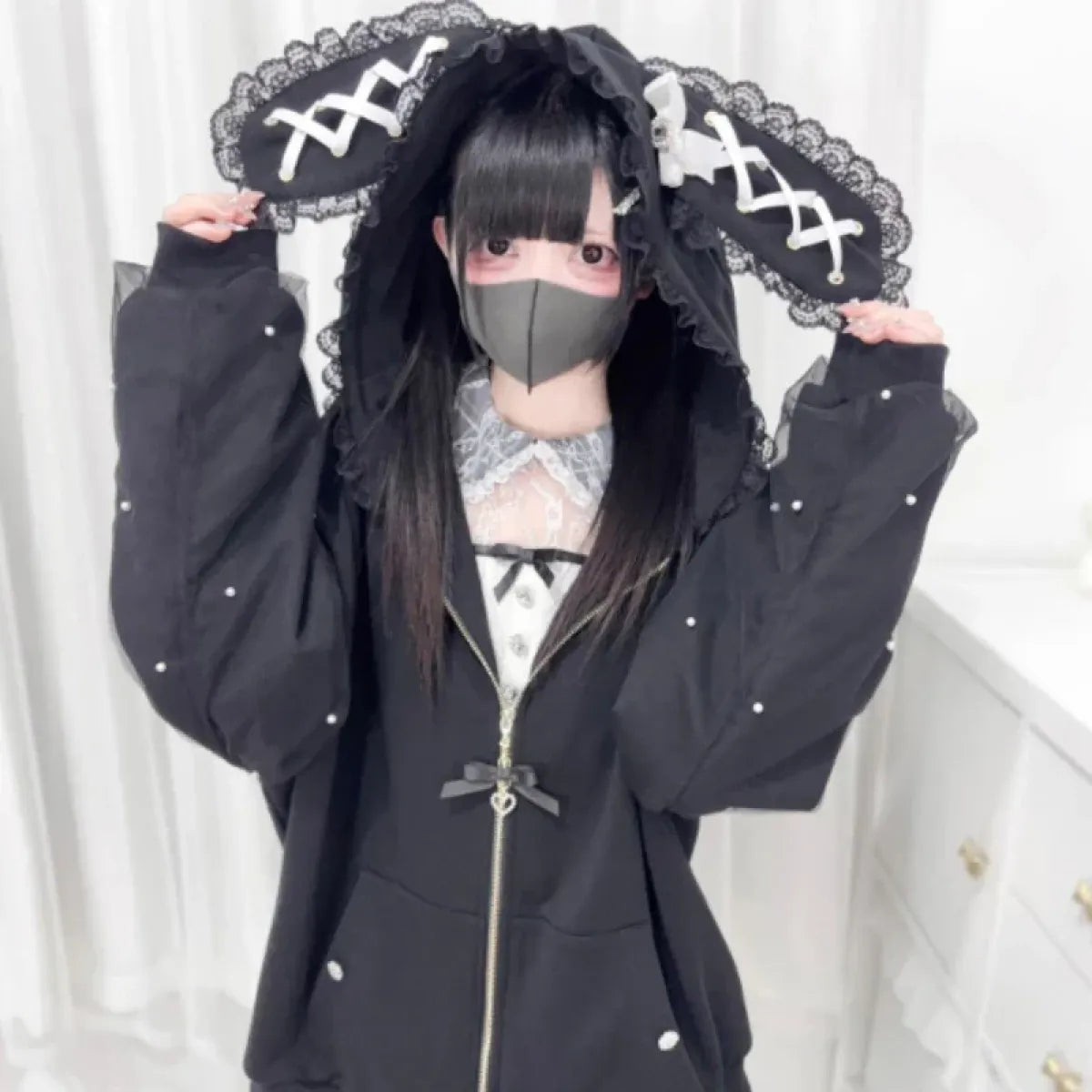 Kawaii Harajuku Bunny Ear Hoodie