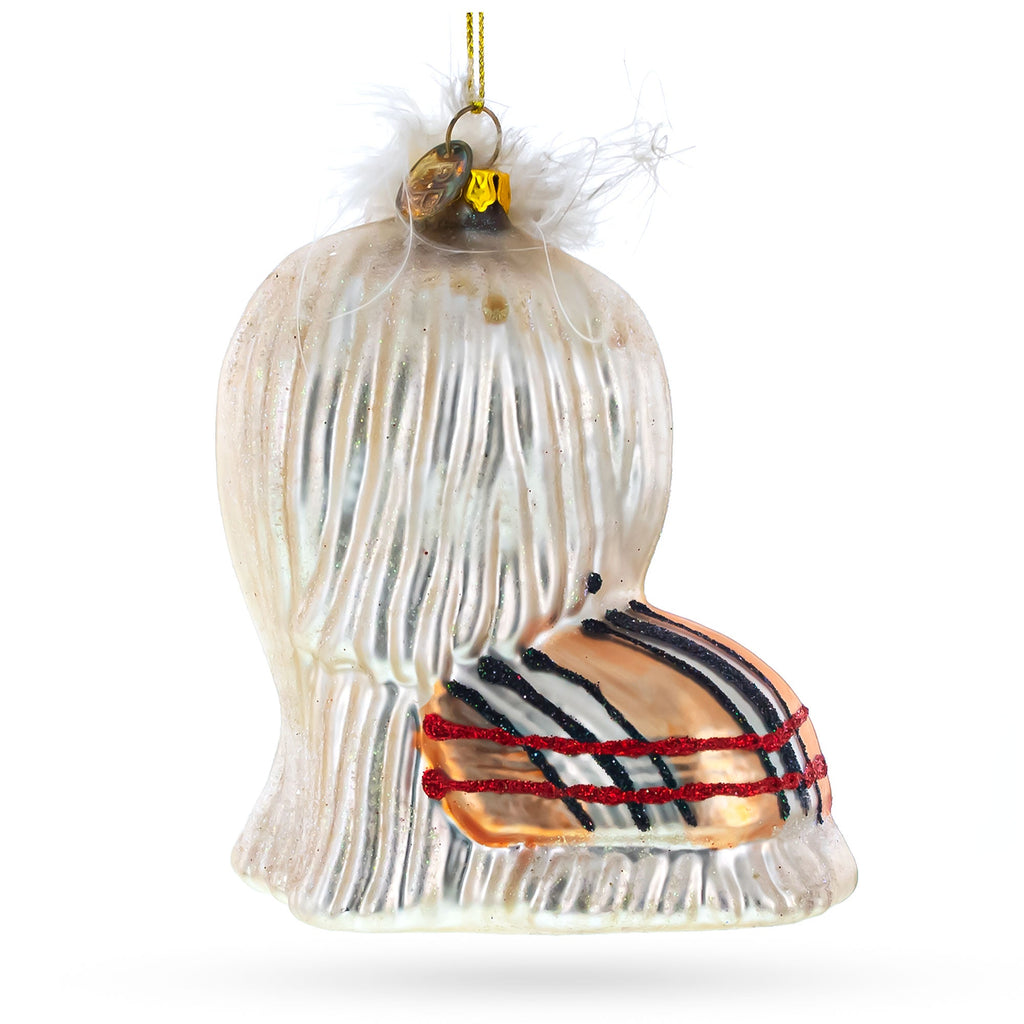 Shih Tzu Glass Christmas Ornament