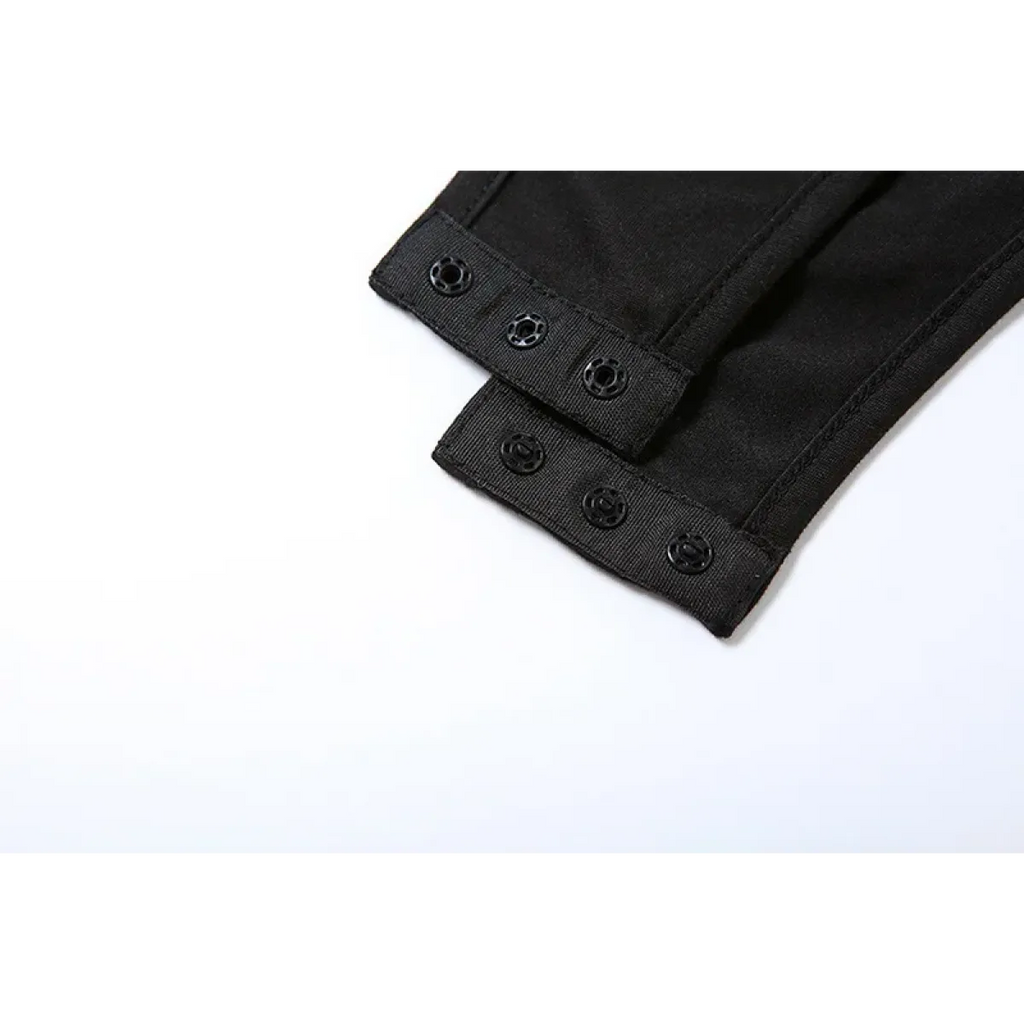 Gothic Techwear Hollow-Out Bodysuit