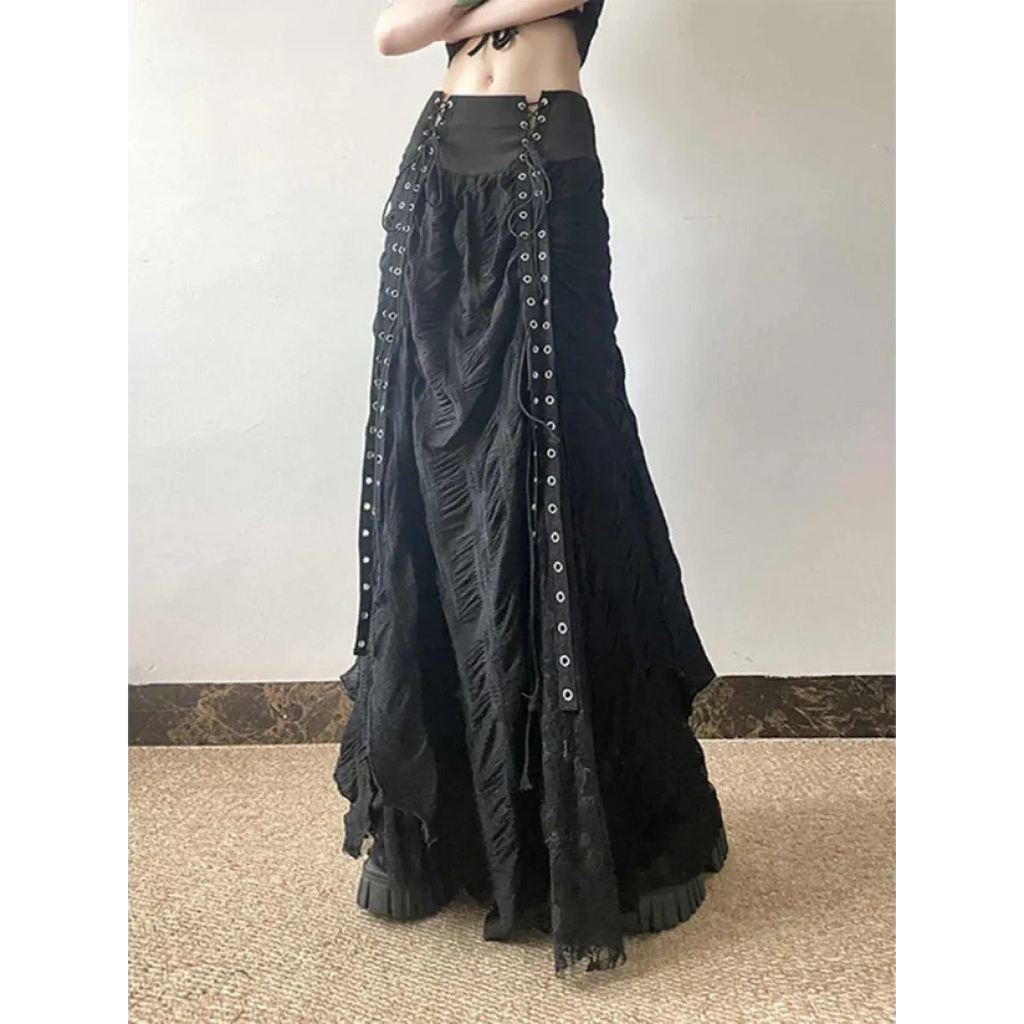 Harajuku Lace Bow A-Line Skirt