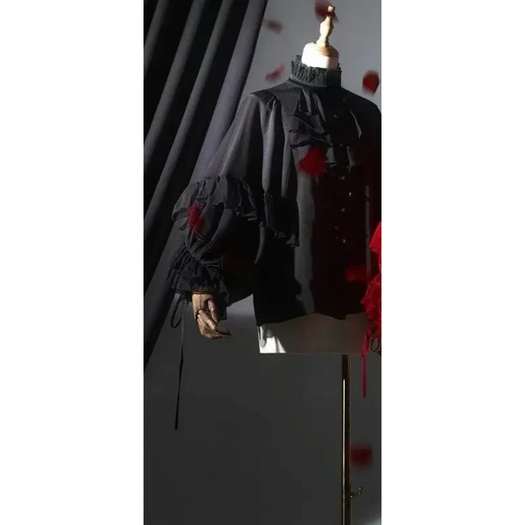 Kawaii Lace Lantern Sleeve Blouse