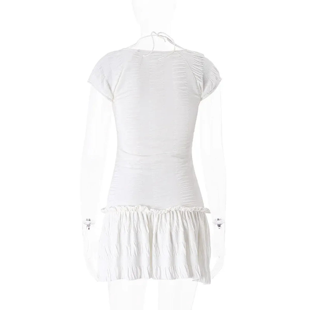 Halter Lace Mini Dress